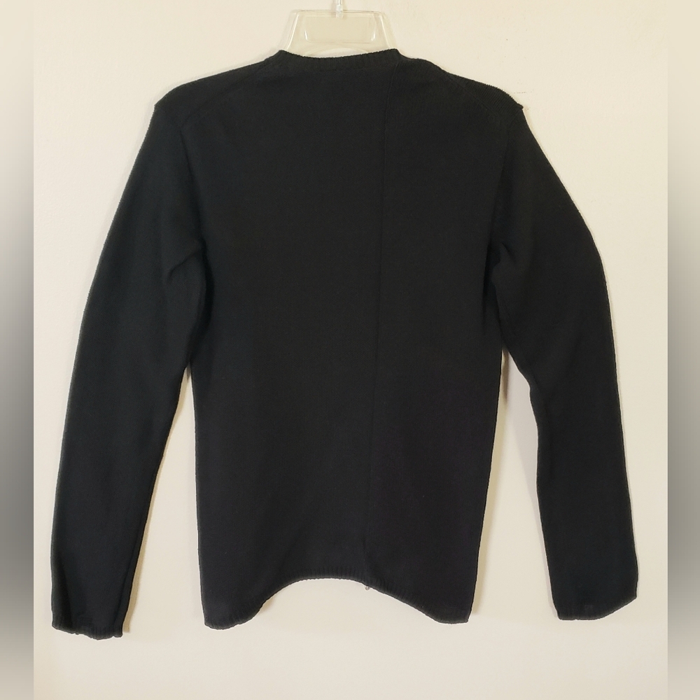 A/X Armani Exchange Women's Black Knit Asymmetrical Sweater Size Small - Picture 2 of 13
